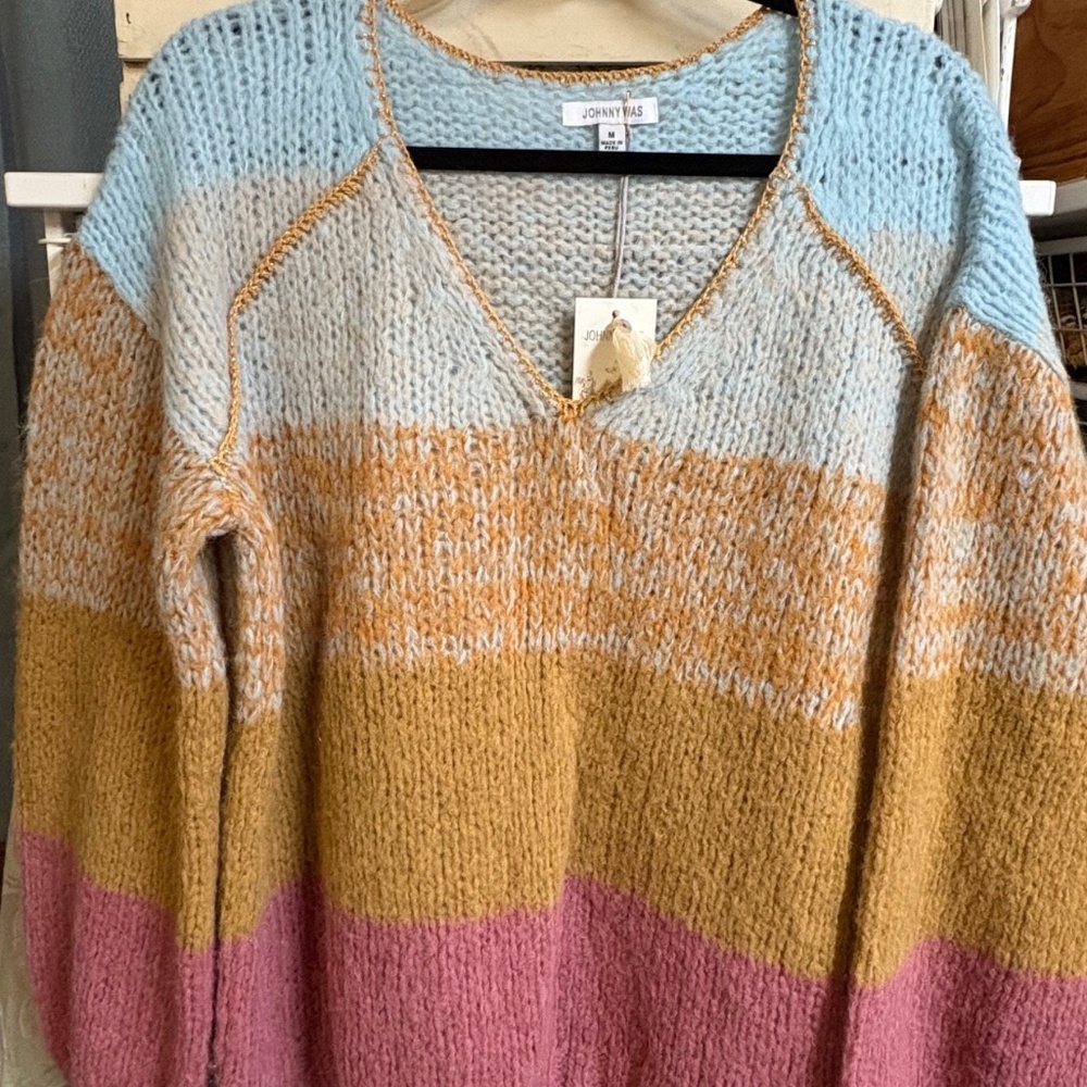 Johnny Was Desert Sunset Pullover Sweater NWT